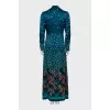 Blue silk maxi dress