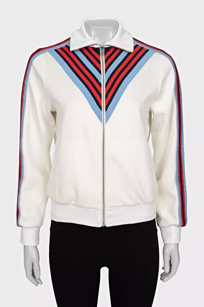 Sports cardigan with a zipper