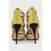 Suede sandals with crystals