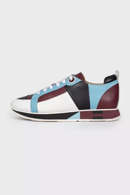 Rebus leather sneakers