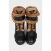 Wonderland boots with fur