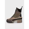Laureate suede and canvas boots