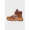 Brown suede boots