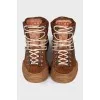 Brown suede boots