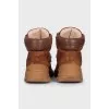 Brown suede boots
