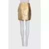 Golden leather skirt