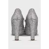 Silver high heels