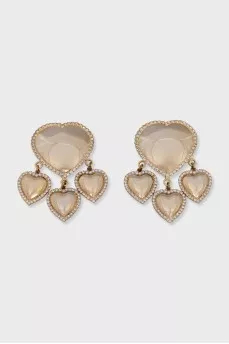 Gold clips decorated with crystals