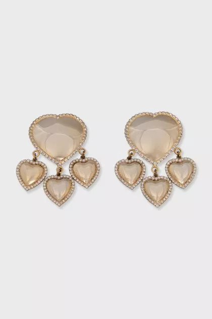 Gold clips decorated with crystals