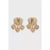Gold clips decorated with crystals