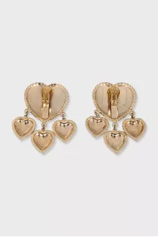 Gold clips decorated with crystals