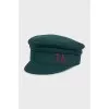 Green cap with embroidered logo