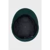 Green cap with embroidered logo