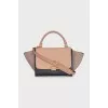 Trapeze leather satchel