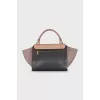 Trapeze leather satchel