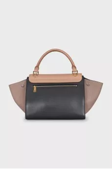 Trapeze leather satchel
