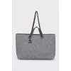 Textile tote with brand logo