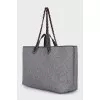 Textile tote with brand logo