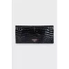 Leather clutch with magnetic clasp