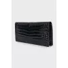 Leather clutch with magnetic clasp