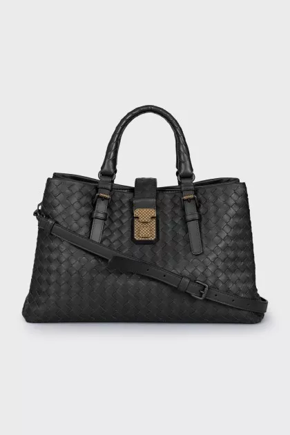 Roma woven leather bag