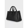 Roma woven leather bag