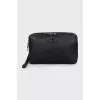 Men's black leather bag