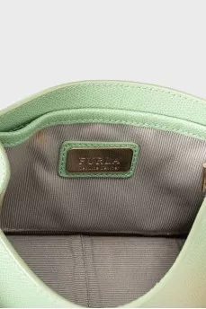 Metropolis green leather bag