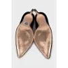 Black velvet pumps