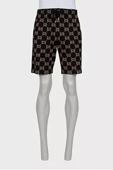 Men's shorts with a signature print