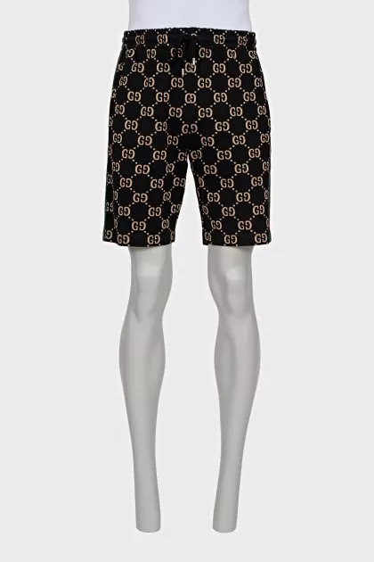 Men's shorts with a signature print