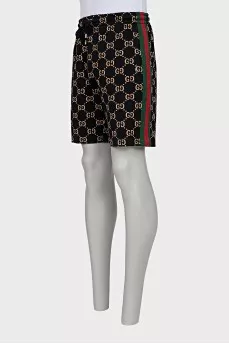 Men's shorts with a signature print