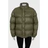 Straight-cut down jacket with a high collar