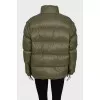 Straight-cut down jacket with a high collar