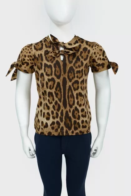 Children's T -shirt with bows with tag