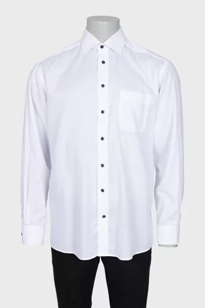 Men's straight white shirt