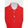 Bodycon polo dress with buttons