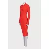 Bodycon polo dress with buttons