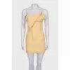 Linen dress with an asymmetrical top