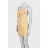 Linen dress with an asymmetrical top