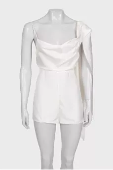White jumpsuit with an open back