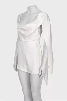 White jumpsuit with an open back