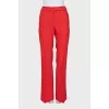 Wide-leg, high-waist trousers
