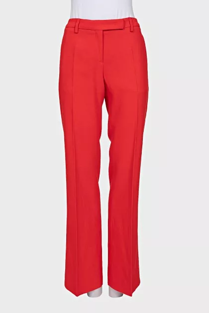 Wide-leg, high-waist trousers