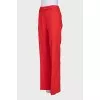 Wide-leg, high-waist trousers
