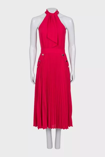 Pink pleated dress