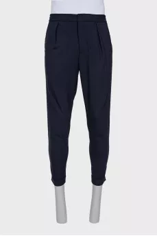 Men's cropped trousers with drawstrings