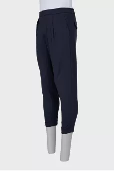 Men's cropped trousers with drawstrings
