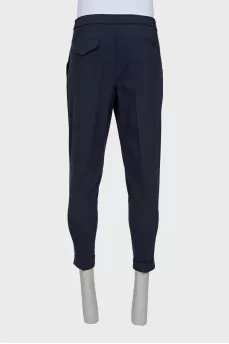 Men's cropped trousers with drawstrings
