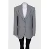 Straight-cut wool jacket with buttons